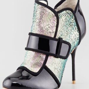 Sophia Webster Amis Holographic Mermaid Bootie Size 38